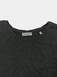 MarcPolo Ladies Slub Knit Long sleeve TSHIRT 7B1 - Black, M
