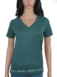 FOREVER 21 S4S Ladies V Neck Mixed T -Shirt XF3 - Mixed Color, S