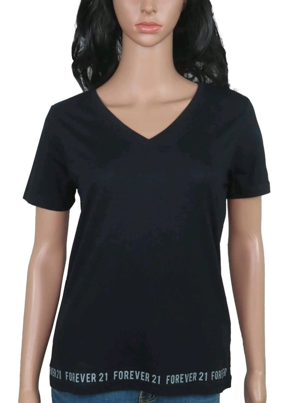 FOREVER 21 S4S Ladies V Neck Mixed T -Shirt XF3 - Mixed Color, S