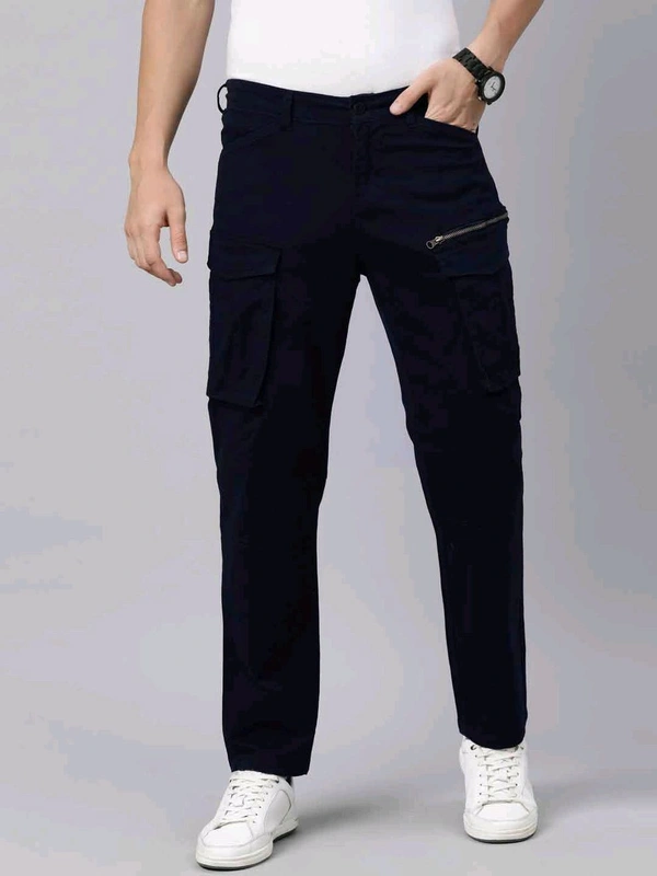 CINOCCI  MENS DENIM  Navy cargo Jeans 2E1 - Mine Shaft, 38