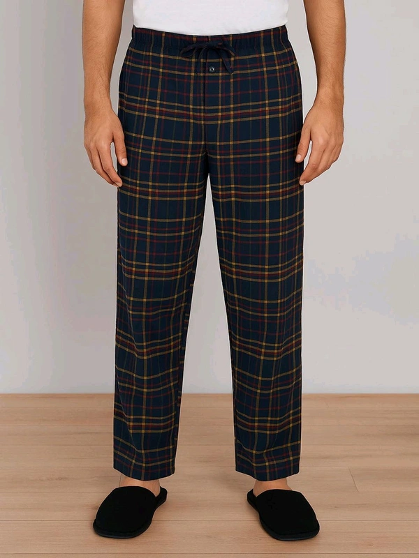 CROWN & LVY Men's Woven Flannel Pant 9Q1 - Sherpa Blue, M