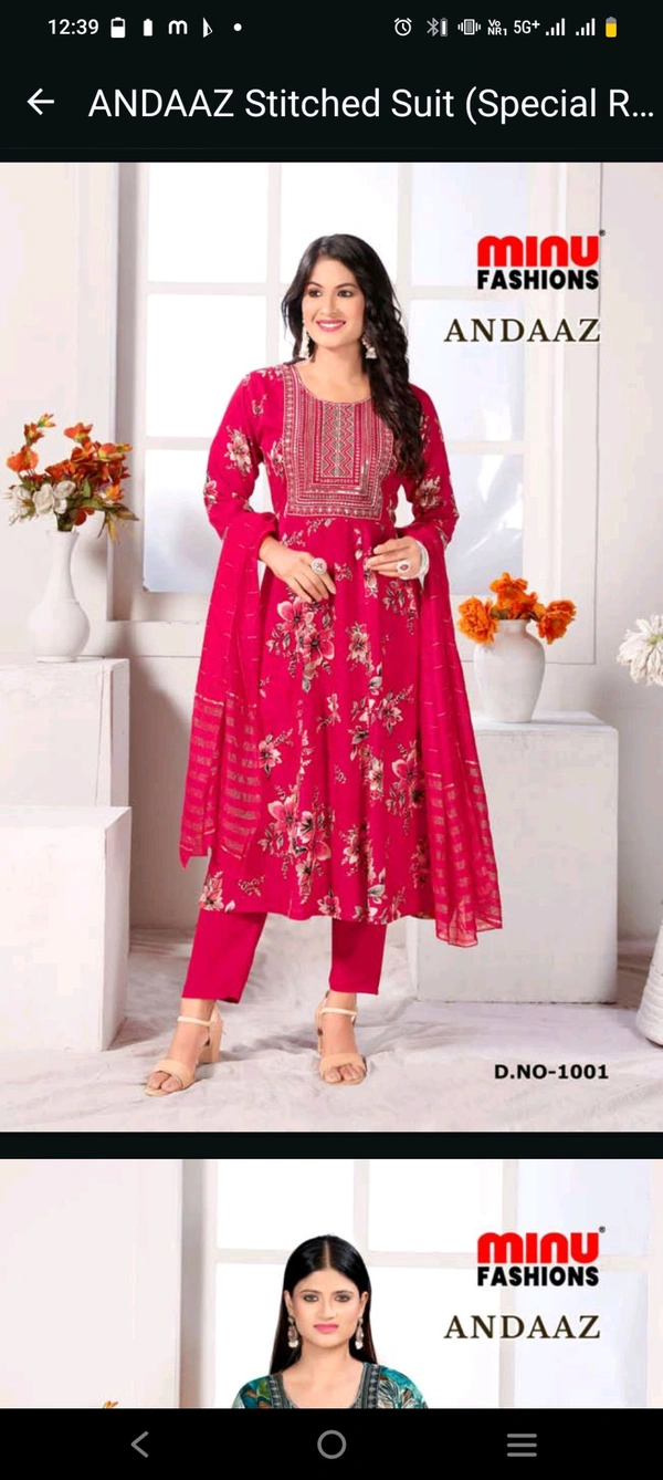 MINU ANDAAZ STICHED SUIT 001 - Mandy, XL