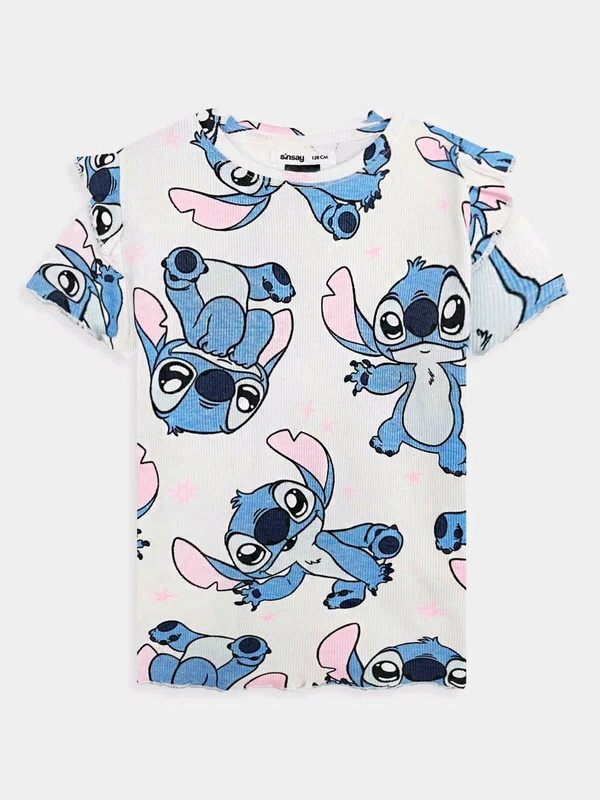 DISNEY  Giral With Aop T Shirt 2A6 - White, 6Y