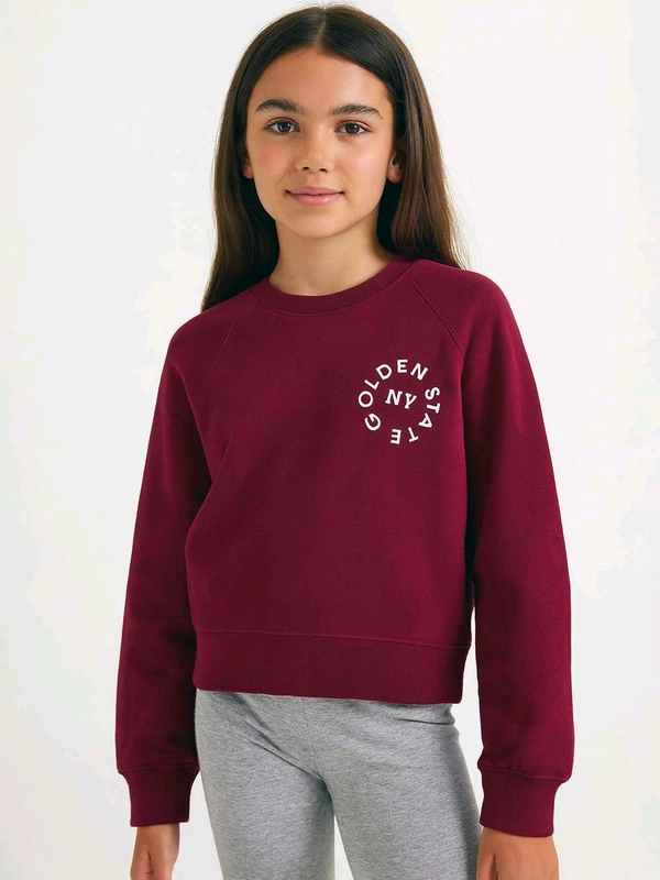 KIABI Girls Red Pullover Fleece Sweatshirt 3B1 - Red, 5Y