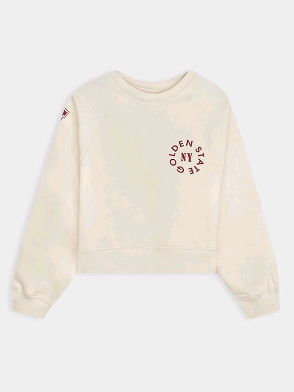 AIBAI  Girls Off-white Pullover Fleece Sweatshirt 3C1 - Cream, 4Y, O.250