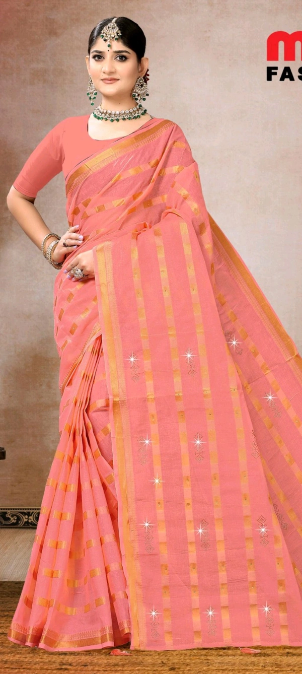 Minu Smart Siroski Emb Saree 472 - Mandy, 5.5, O.300