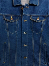 Soviet Mens Stretch Denim Jacket - Navy Blue, L