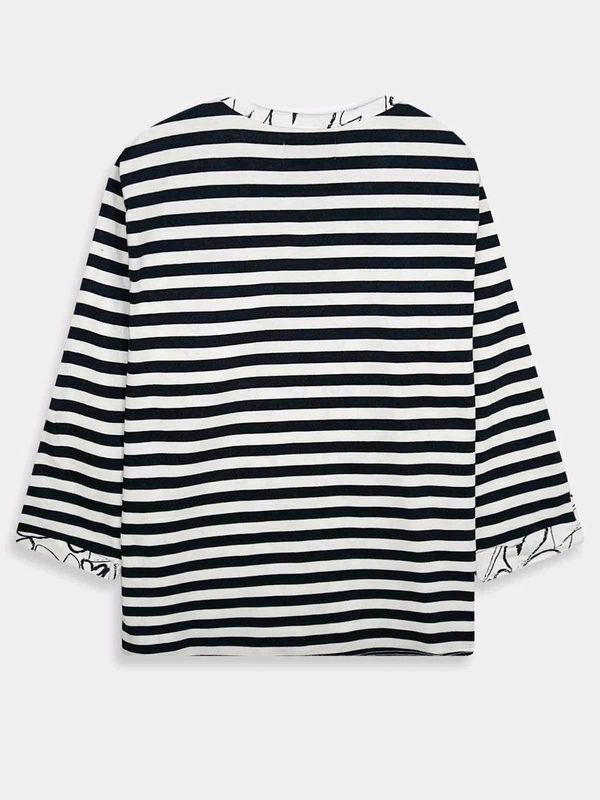 Weekend  Ladies 3/4th Sleeve AOP ToP 1C1 - White, M, 0.250