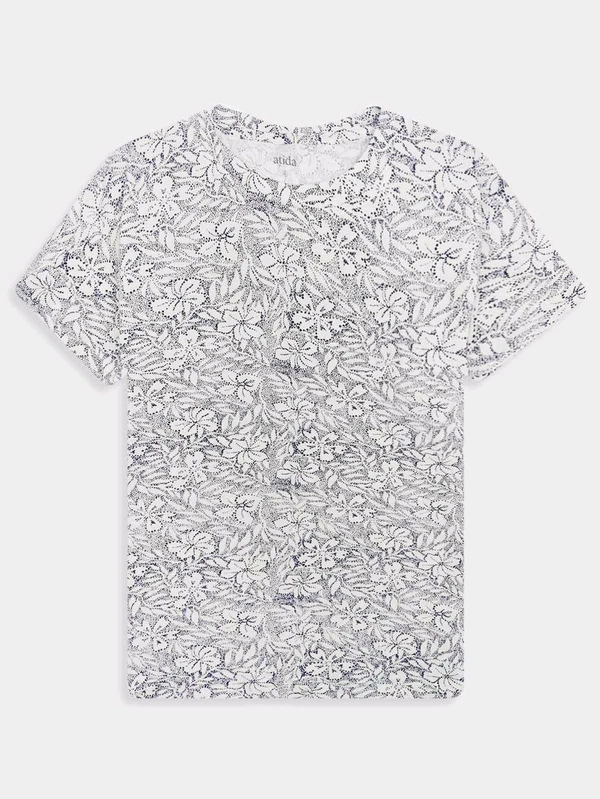 ADITA Ladies White AOP Top 6C1 - White, L, 0.200