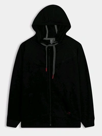 ENERRETICS  Ladies Hooded Full Zipper Sweatshirt 0A1 - Black, 3XL, 0.550