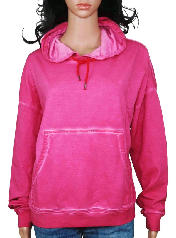 FLYINGMACHINE  Labies Hooded Pullover Sweatshirt 9A1 - pink, M, 0.550
