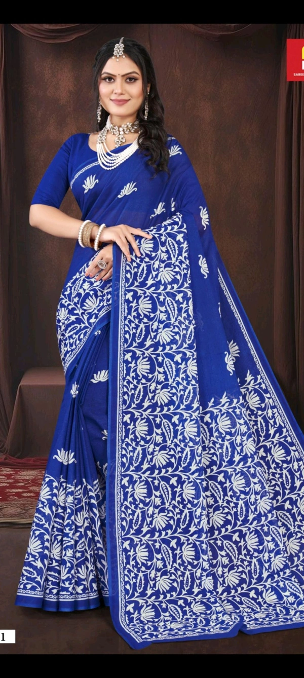 Minu Sangita Saree 081 - Blue, 5.5, 0.450