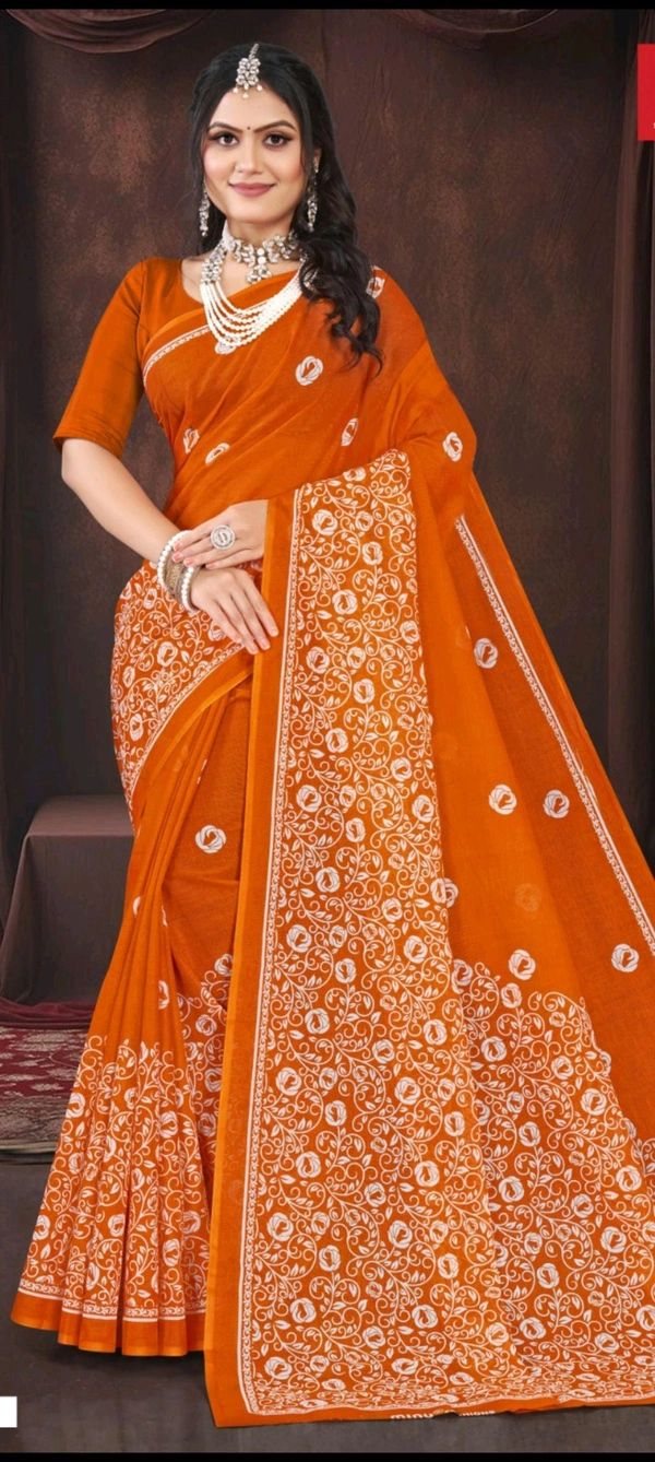 Sangita Saree 084 - Yellow Orange, 5.5, 0.500