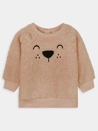 Sprout Babiies Sherpa Fleece Navy Pullover5B1 - Blue, 6/12m