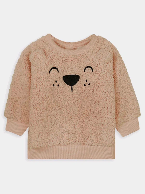 Sprout Babiies Sherpa Fleece Navy Pullover5B1 - Blue, 6/12m