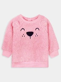 Sprout Babiies Sherpa Fleece Navy Pullover5B1 - Blue, 12/18m