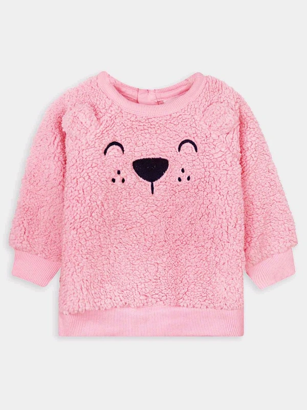 Sprout Babiies Sherpa Fleece Navy Pullover5B1 - Blue, 12/18m