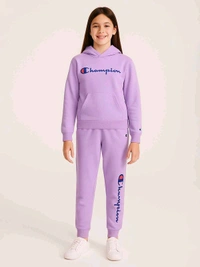 Champion  Older Girls Hoode Pullover Egg Plant Jogging Set 7C1 - Wild Watermelon, 8Y, 260