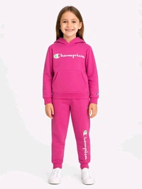 Champion  Older Girls Hoode Pullover Egg Plant Jogging Set 7C1 - Wild Watermelon, 10Y, 260