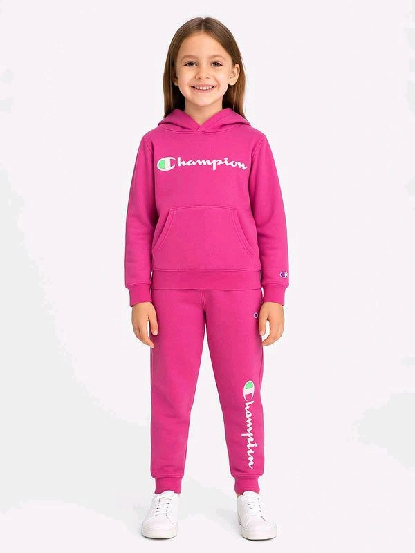 Champion  Older Girls Hoode Pullover Egg Plant Jogging Set 7C1 - Wild Watermelon, 10Y, 260