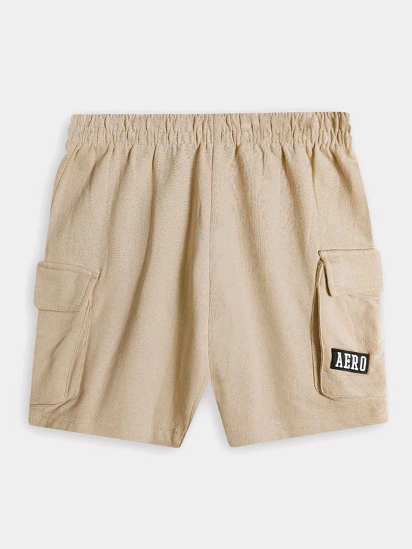 Aeropostale  Boy Beige Fleece Cargo Shorts 7P6 - Peach, 8y-10, Short