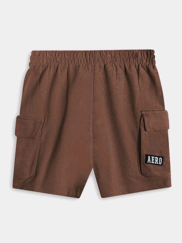 Aeropostale  Boys Brown Fleece Cargo Shorts 7N7 - Brown, 8y-10, Shorts