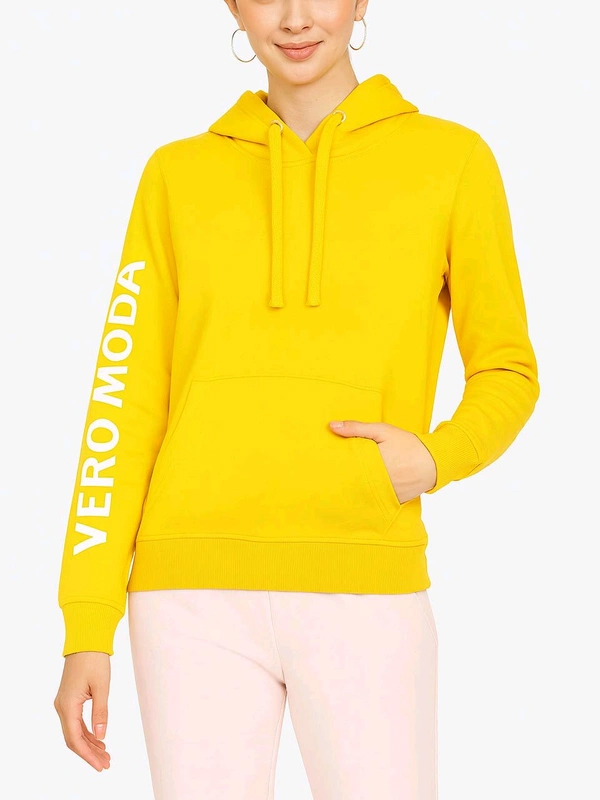 Vera Moda Ladies Fleece Pullover Olive Sweatshirt1C1 - Bittersweet, XL, 235