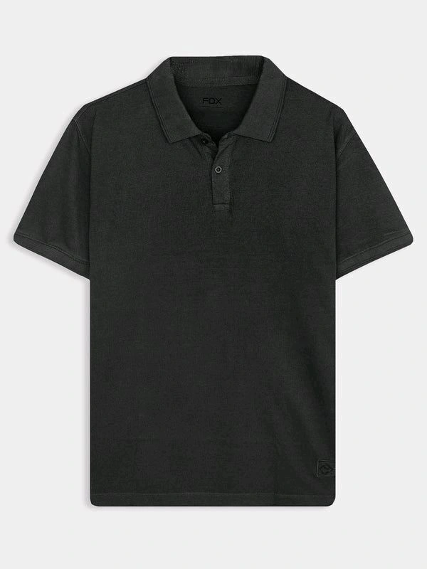 Fox Mens Grey Collar T-Shirt  - Gray, M