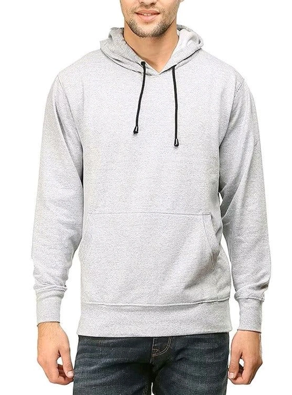 Hummo Mens Grey Hooded Fleece Sweatshirt 3A1 - Gray, M
