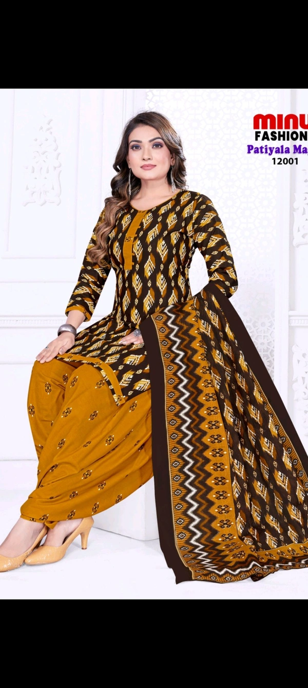 Minu Patiala Magic Stitched Suit 001 - Tangerine, XXL, Suit