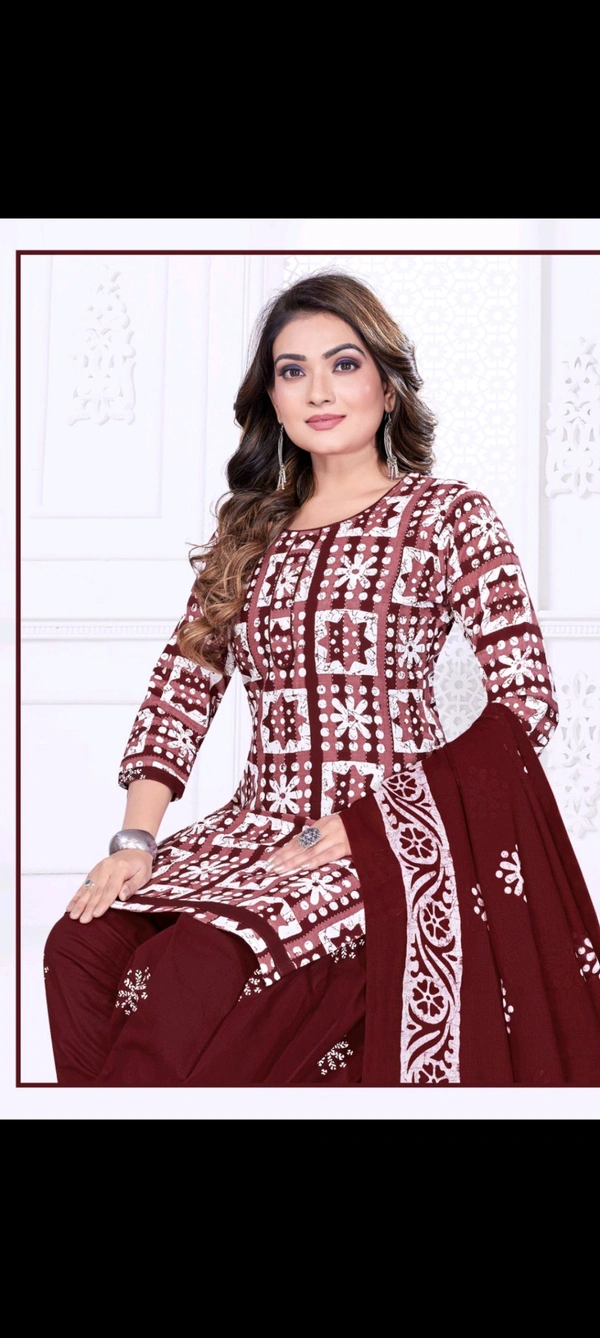 Minu Patiala Magic Stitched Suit 004 - Maroon, XXL, Suit