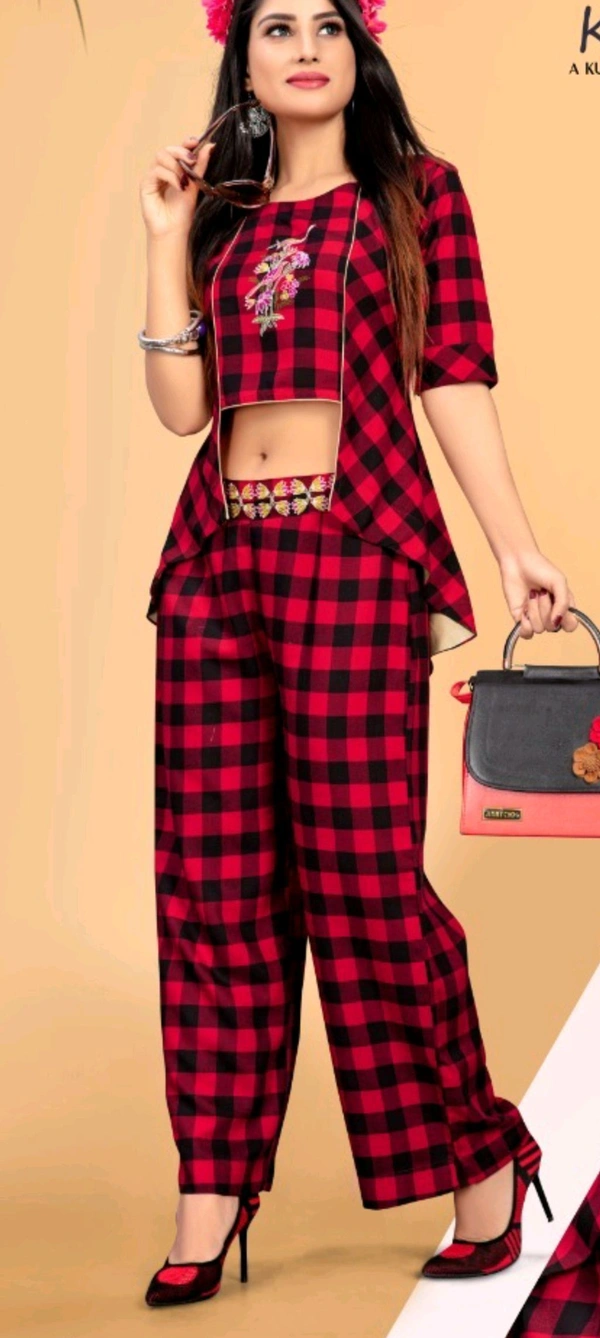 Minu Krishna Crop Top 001 - Red, 36, Crop Top