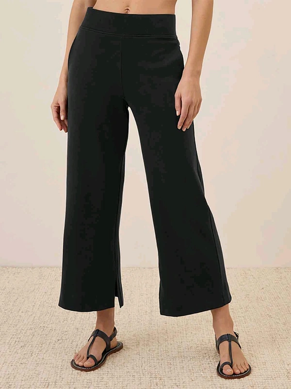 PACT  Ladies Wide Trouser Pant2B1 - Black, S, 250
