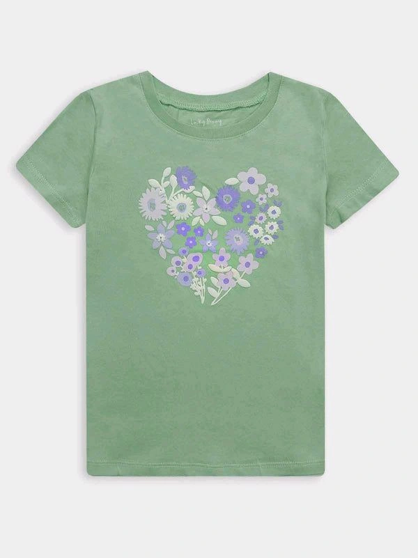 Lucky Penny  Girls Printed T- Shirt 3A2  - Breaker Bay, 4Y
