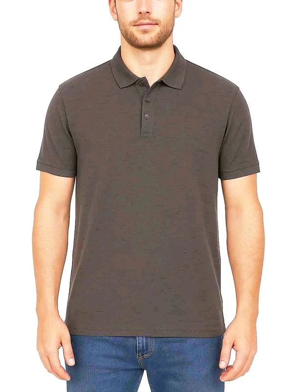 Mountain Warehouse  Mens SlubTextured Olive Polo Shirt 2B1 - As Image, 3XL
