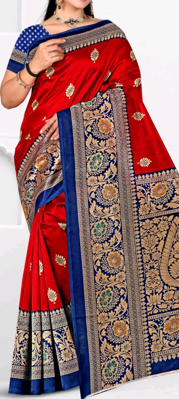 Minu Opara Gulab Designer Silk Saree 238 - 5.5, Saree, Red