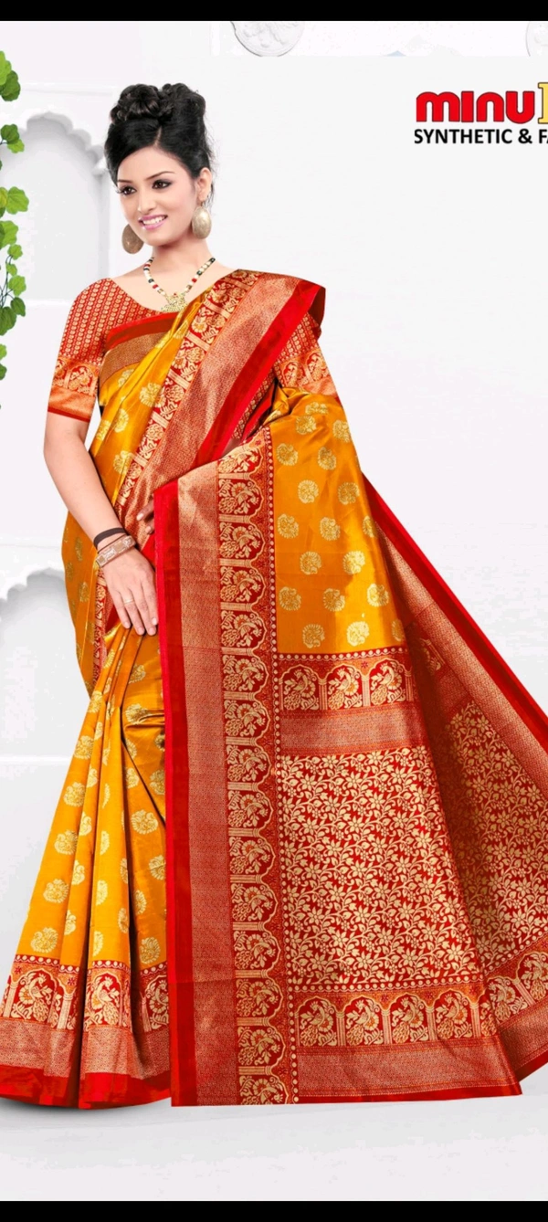 Opara Gulab Designer Silk Saree 240 - Web Orange, 5.5, Saree