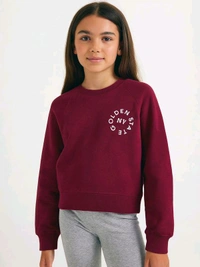 Kiabi  Girls Grey Pullover Fleece Sweatshirt 3A1  - Gray, 4Y