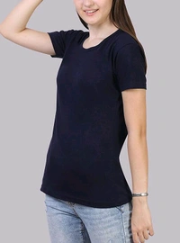 LEFTOVERS  Ladies Crew Neck T-shirt 1B2 - Navy Blue, XL