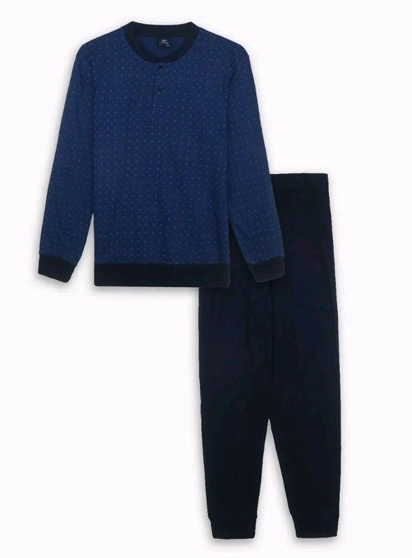 You & Me Mens Winter Pyjama Set 8D2 - Navy Blue, XL