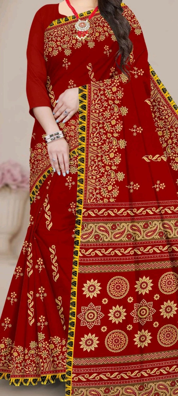 Minu Mahi18 Saree 926 - Maroon, 5.5, Saree