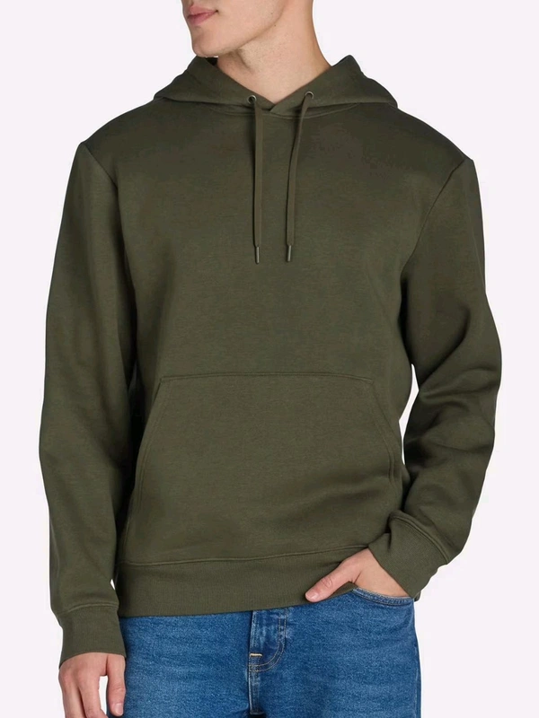 Athletic Works Mens Hooded Pullover Olive Sweatshirt 5A6 - Japanese Laurel, XL