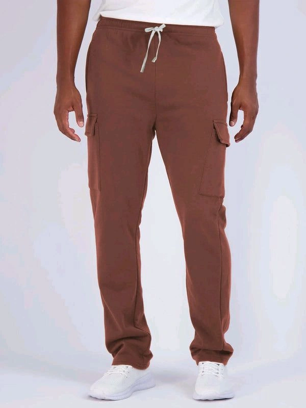 Real Essentials Mens Brown Cargo 1T1 - Brown, XXL