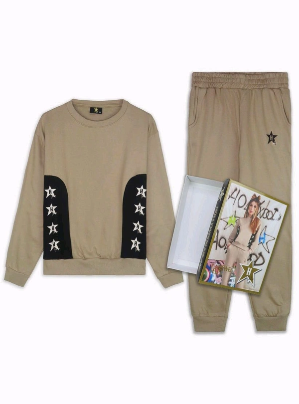 Hollywood  Ladies Jogging Set Beige 5K1 - Raw Sienna, XL