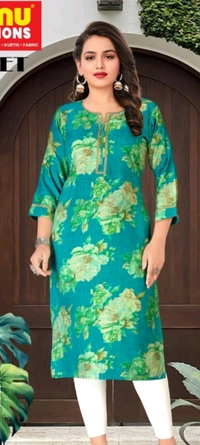 Minu ANEET KURTI 002 - Red, 40, Suit