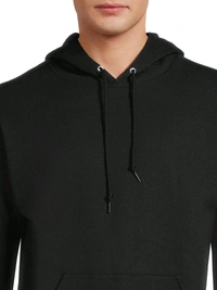 Athletic Works Mens Hooded Pullover Sweatshirt  - Black, L