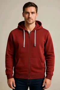 Attidude Means Hooded Full Zipper Camo Printed Sweatshirt 4J1 - Dorado, 2XL