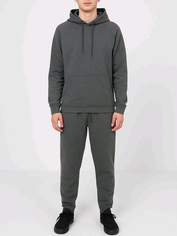 Attidude Men's French Terry Steel Grey Jogging Set 2C1 - Steel Grey, L