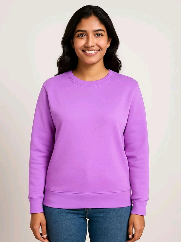 Athletic Works Ladies Lilac Pullover Sweatshirt 7B1 - Electric Violet, XL