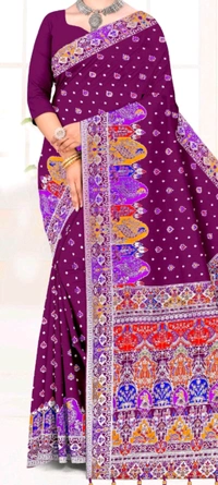 Minu Raina 2 Silk Saree 001 - Mandy, 6.5, Saree